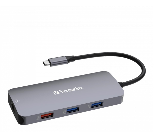 VERBATIM USB-C - 2xUSB 3.2, 2xUSB-C, HDMI, RJ45, SD, microSD 32152 - 1236398 - zdjęcie